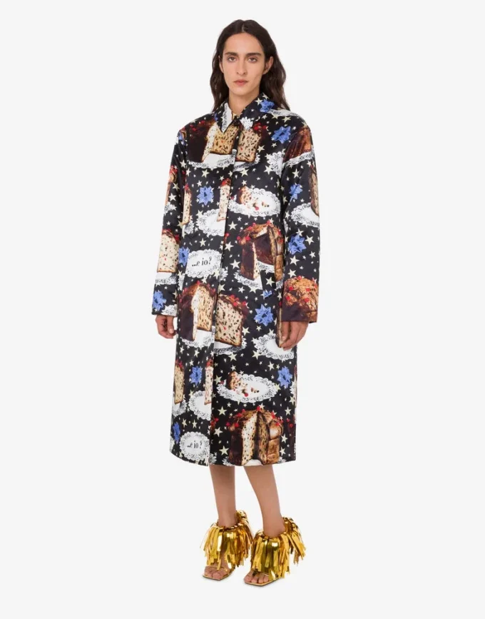 Abrigo estampado de mezcla de algodón Abrigo estampado de mezcla de algodón