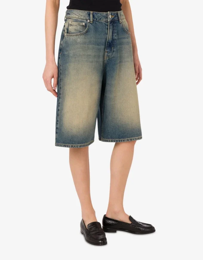 Bermudas de denim de algodón