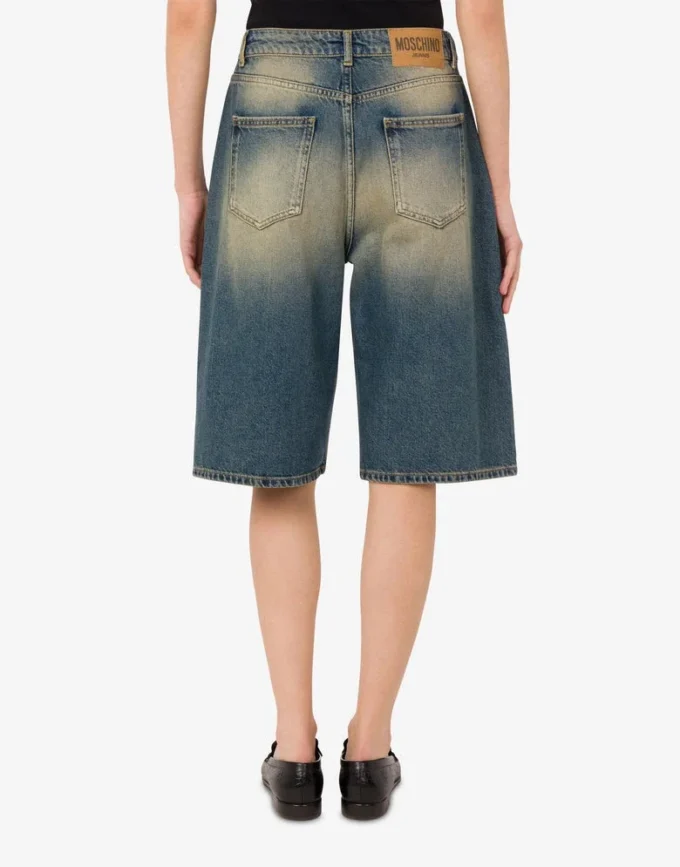Bermudas de denim de algodón