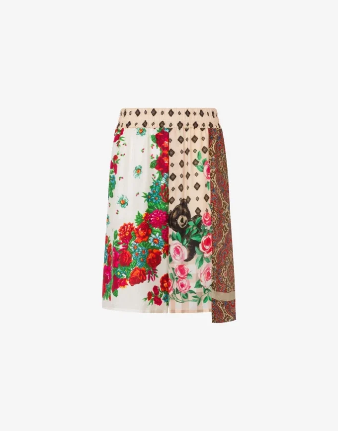 Bermudas de seda estampadas