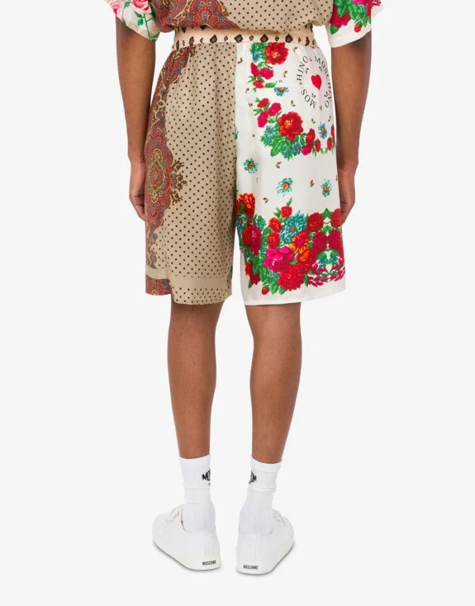 Bermudas de seda estampadas