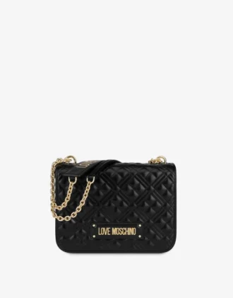 Bolso bandolera acolchado con logotipo