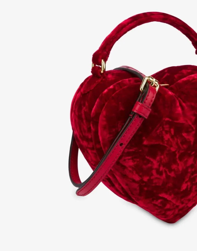 Bolso Moschino Love Me en terciopelo Bolso Moschino Love Me en terciopelo