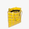 Bolso shopper en ante con Smiley® estampado por toda la superficie