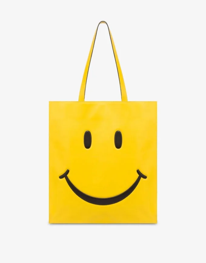 Bolso shopper en napa Smiley® Bolso shopper en napa Smiley®