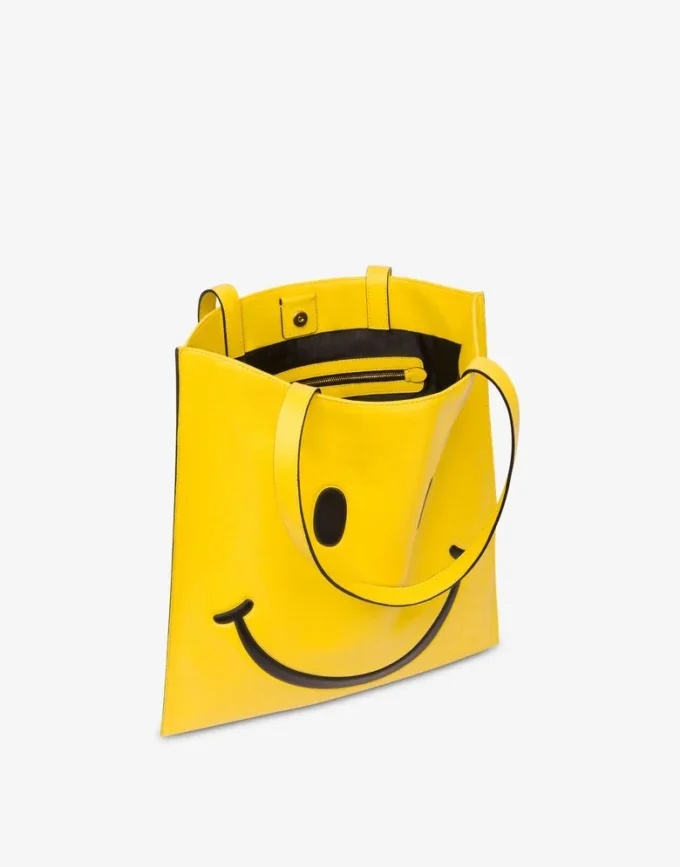 Bolso shopper en napa Smiley® Bolso shopper en napa Smiley®