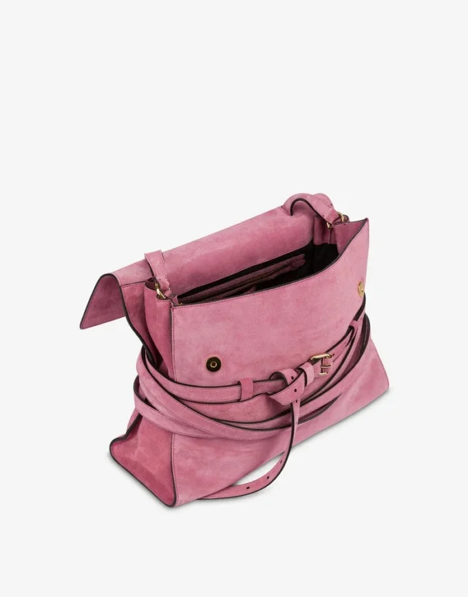 Bolso Tie Me de Moschino en ante Mediano Bolso Tie Me de Moschino en ante Mediano