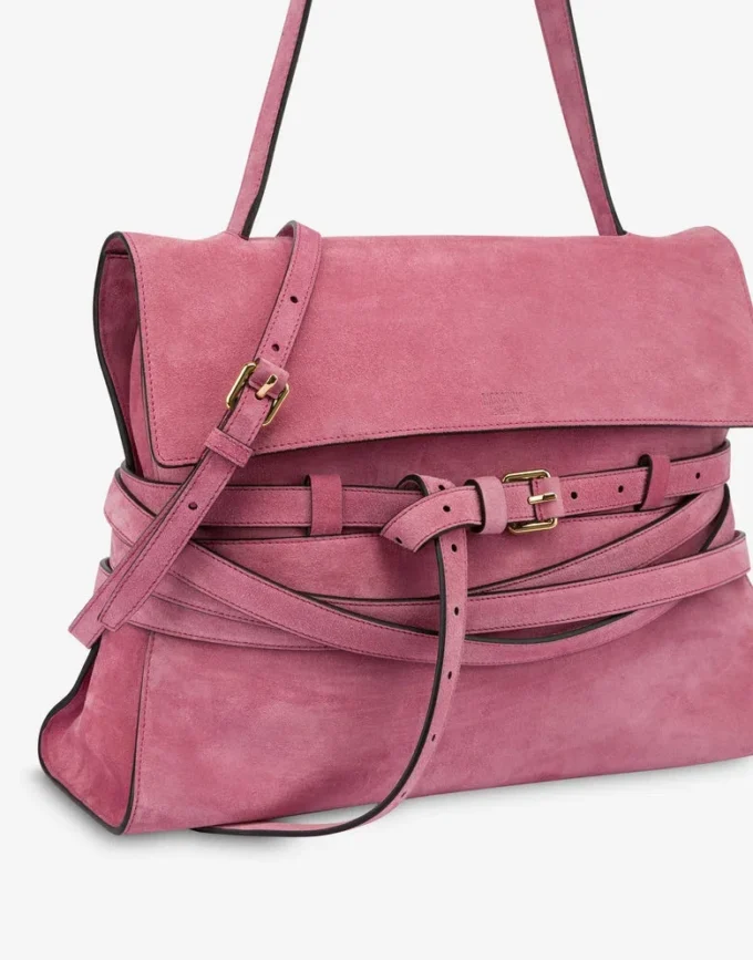 Bolso Tie Me de Moschino en ante Mediano Bolso Tie Me de Moschino en ante Mediano