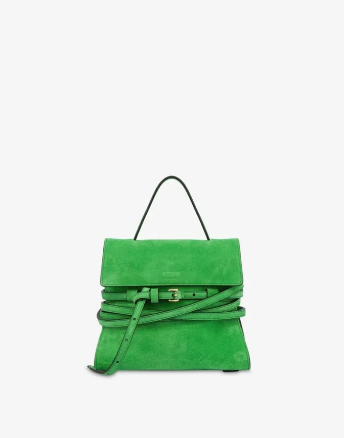 Bolso Tie Me de Moschino en ante Pequeño Bolso Tie Me de Moschino en ante Pequeño