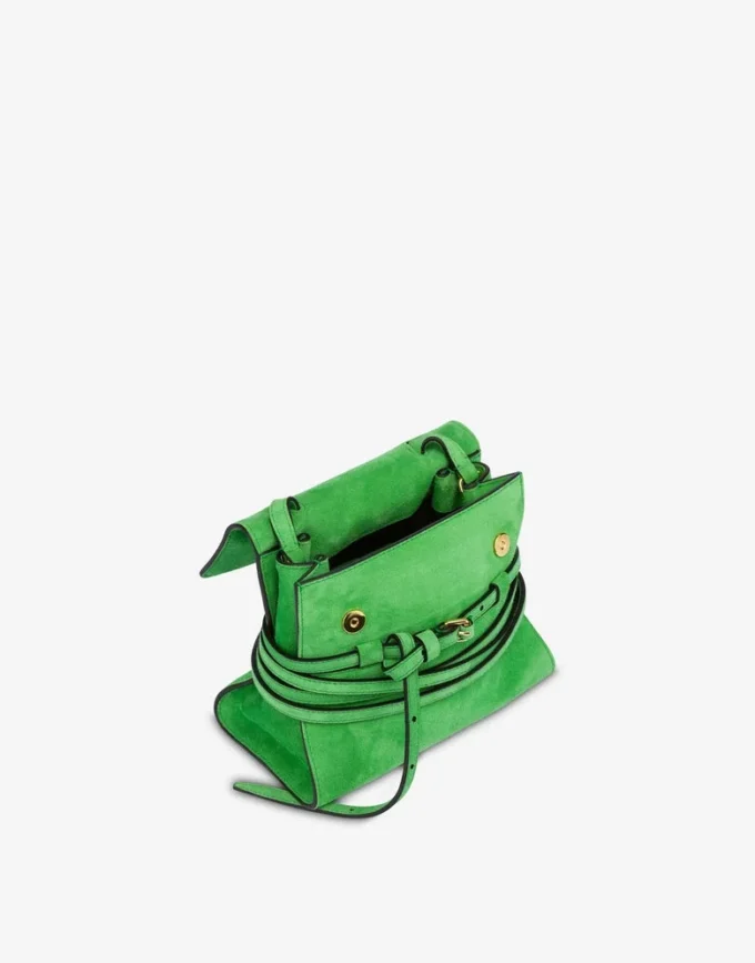 Bolso Tie Me de Moschino en ante Pequeño Bolso Tie Me de Moschino en ante Pequeño