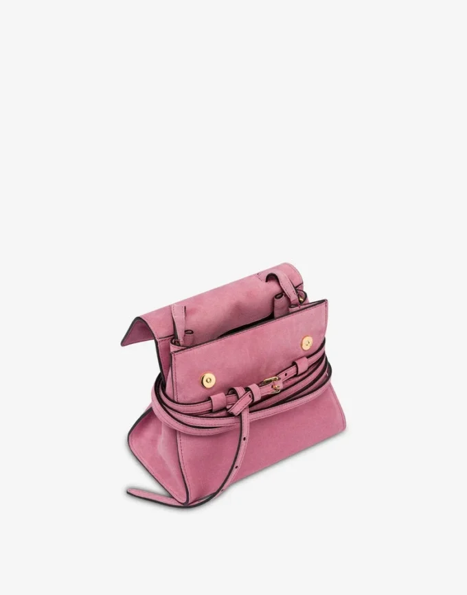 Bolso Tie Me de Moschino en ante Pequeño Bolso Tie Me de Moschino en ante Pequeño