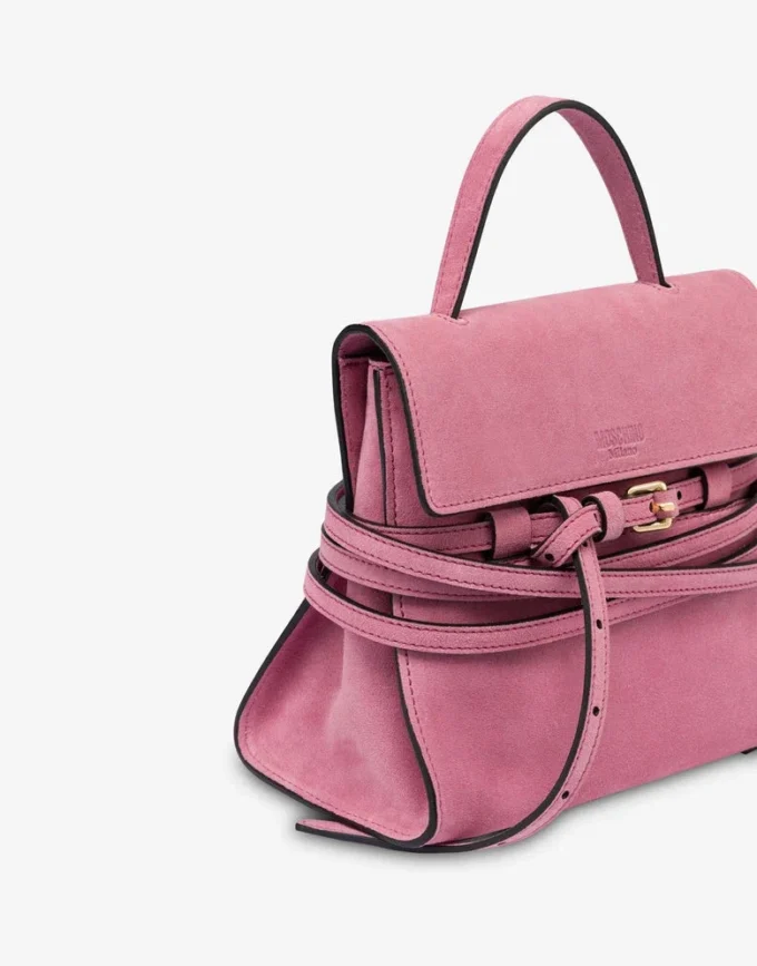 Bolso Tie Me de Moschino en ante Pequeño Bolso Tie Me de Moschino en ante Pequeño