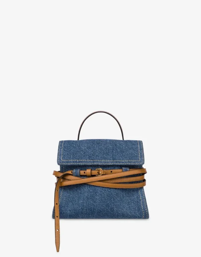 Bolso Tie Me de Moschino en denim