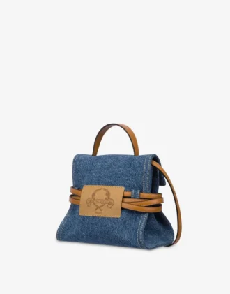 Bolso Tie Me de Moschino en denim