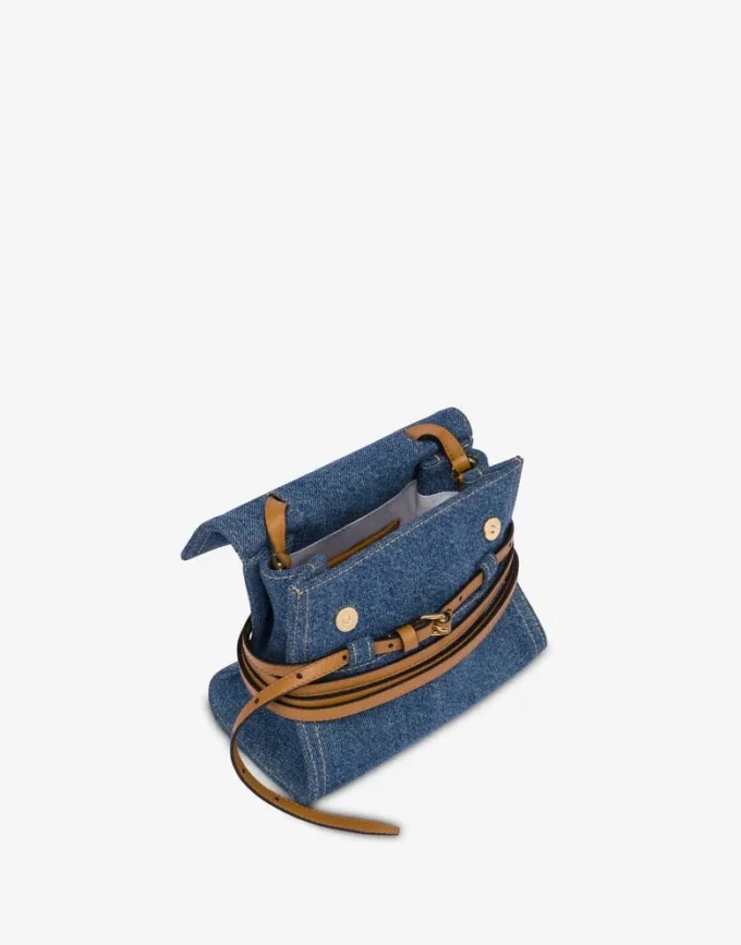 Bolso Tie Me de Moschino en denim