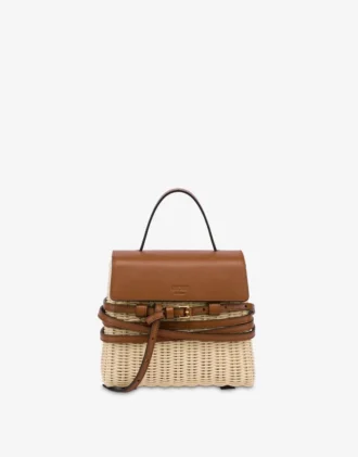 Bolso Tie Me de Moschino en ratán Pequeño