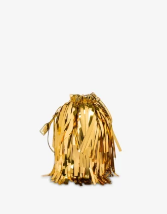 Bolso tipo cubo con efecto espejo