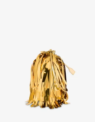 Bolso tipo cubo con efecto espejo