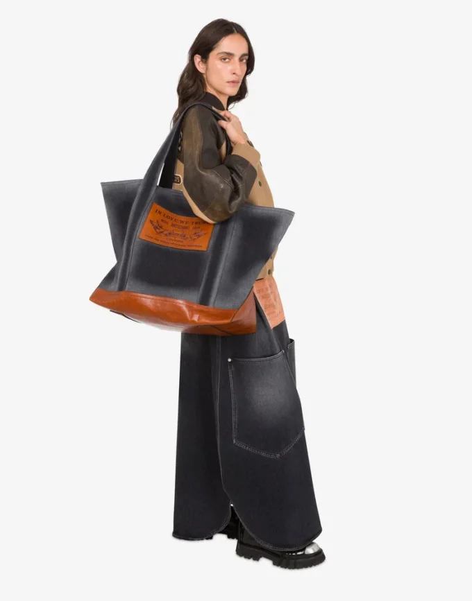 Bolso tote maxi de denim Bolso tote maxi de denim