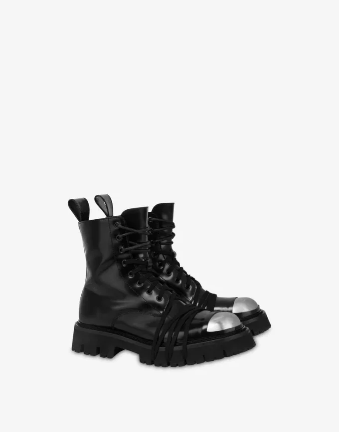 Botas militares de piel de becerro Botas militares de piel de becerro
