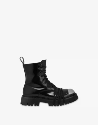 Botas militares de piel de becerro