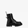 Botas moteras de piel de becerro cepillada