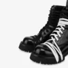 Botas moteras de piel de becerro cepillada