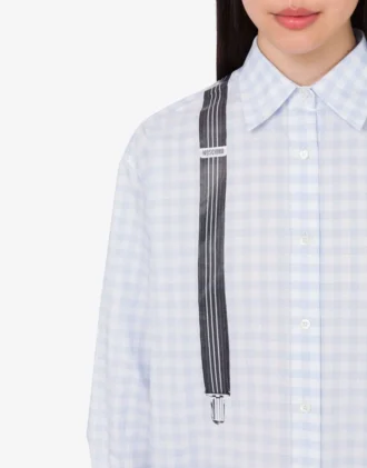 Camisa de algodón estampada a cuadros vichy