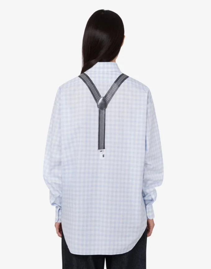 Camisa de algodón estampada a cuadros vichy Camisa de algodón estampada a cuadros vichy