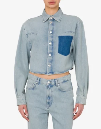 Camisa de denim de algodón ligero