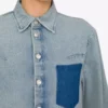 Camisa de denim de algodón ligero