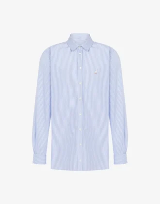Camisa de popelín Bordado de ganso