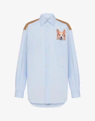 Camisa de popelín de algodón estampada