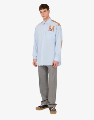 Camisa de popelín de algodón estampada