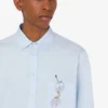 Camisa de popelín de algodón estampada Camisa de popelín de algodón estampada