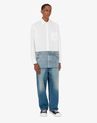 Camisa de popelín de algodón estampada