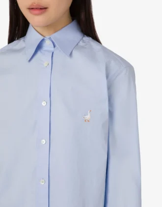Camisa de popelín de algodón Goose