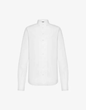 Camisa de popelín de algodón jacquard
