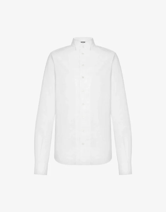 Camisa de popelín de algodón jacquard