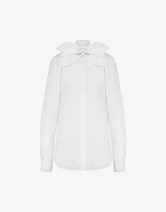 Camisa de popelín de algodón jacquard