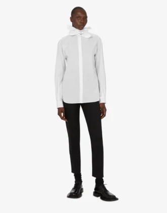 Camisa de popelín de algodón jacquard