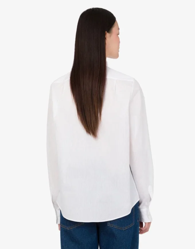 Camisa de popelín de algodón jacquard