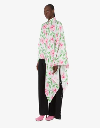 Camisa de sarga de seda estampada