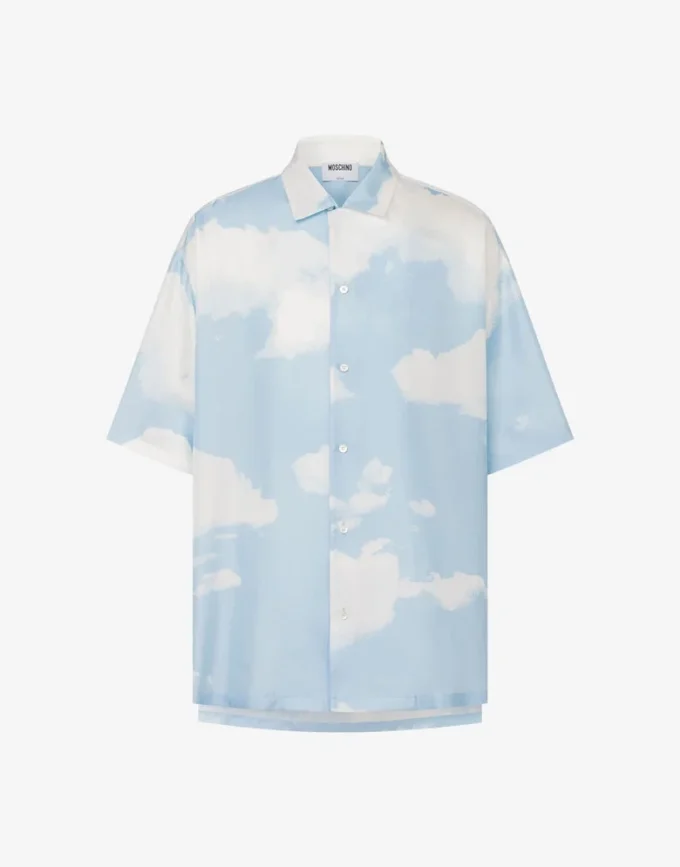Camisa de sarga de seda Nubes de archivo
