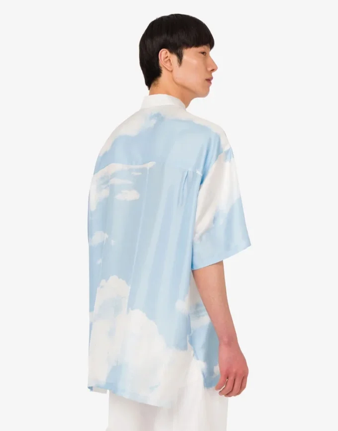 Camisa de sarga de seda Nubes de archivo