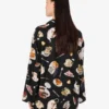 Camisa de satén de seda estampada Camisa de satén de seda estampada