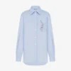 Camisa estampada de popelín de algodón elástico Camisa estampada de popelín de algodón elástico