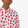 Camisa ligera de popelín de algodón con estampado