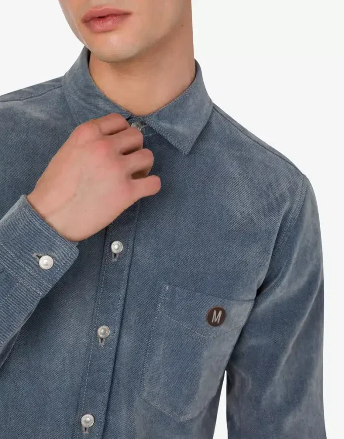 Camisa vaquera flocada