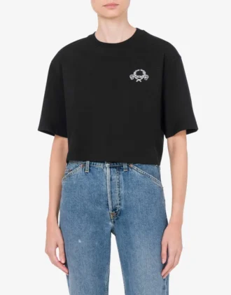 Camiseta corta con el logotipo de la corona de laurel